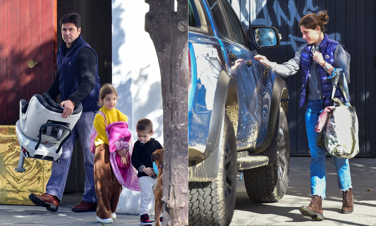 El día en familia de Lourdes Montes y Francisco Rivera con su coche nuevo