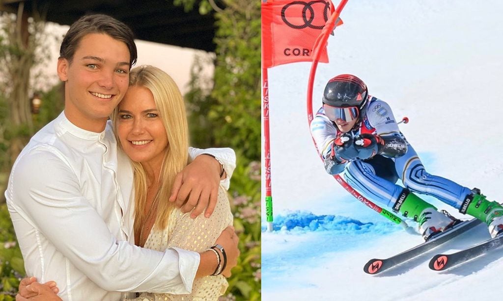 Valeria Mazza, muy orgullosa con el resultado de su hijo Tiziano en el Mundial de esquí