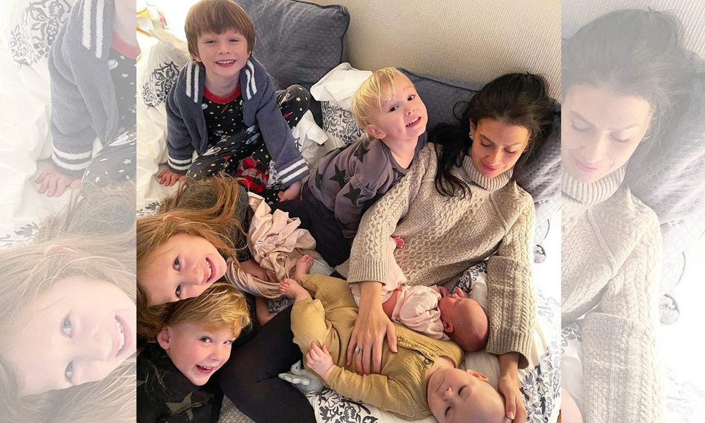 Hilaria Baldwin y sus seis hijos