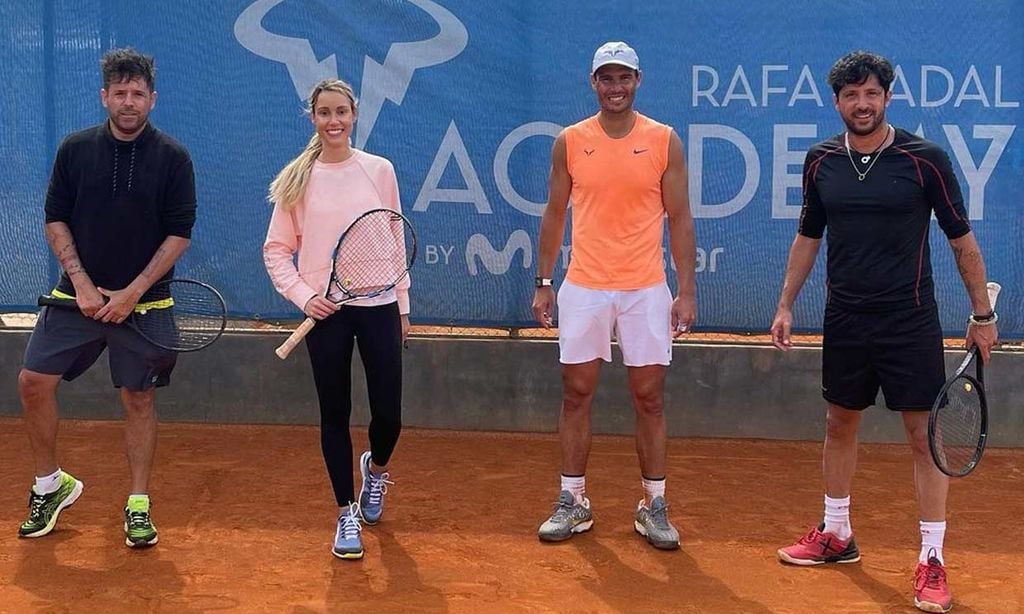 Rafa Nadal y Pablo López: partido de dobles con sus hermanos