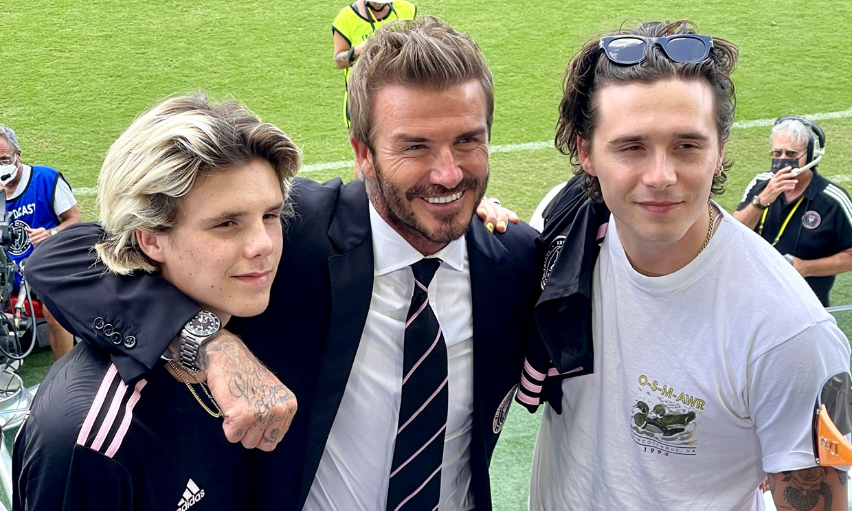 La familia Beckham (casi al completo) vibra y disfruta en el estadio de su equipo en Miami