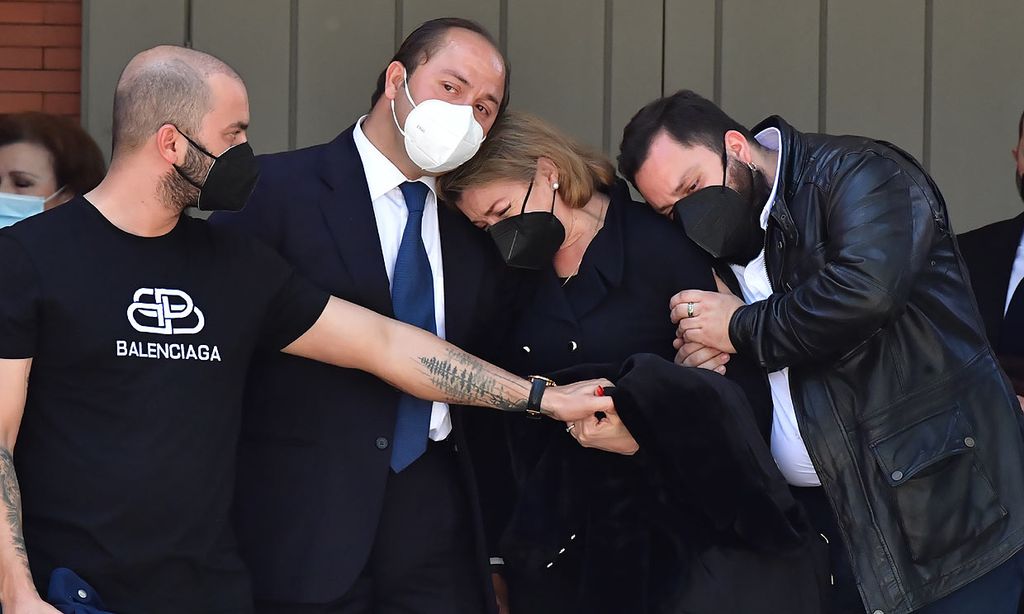 Antonio Tejado en el funeral de su padre