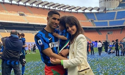 Amín, el mejor trofeo para Achraf Hakimi e Hiba Abouk en la celebración del Inter de Milan