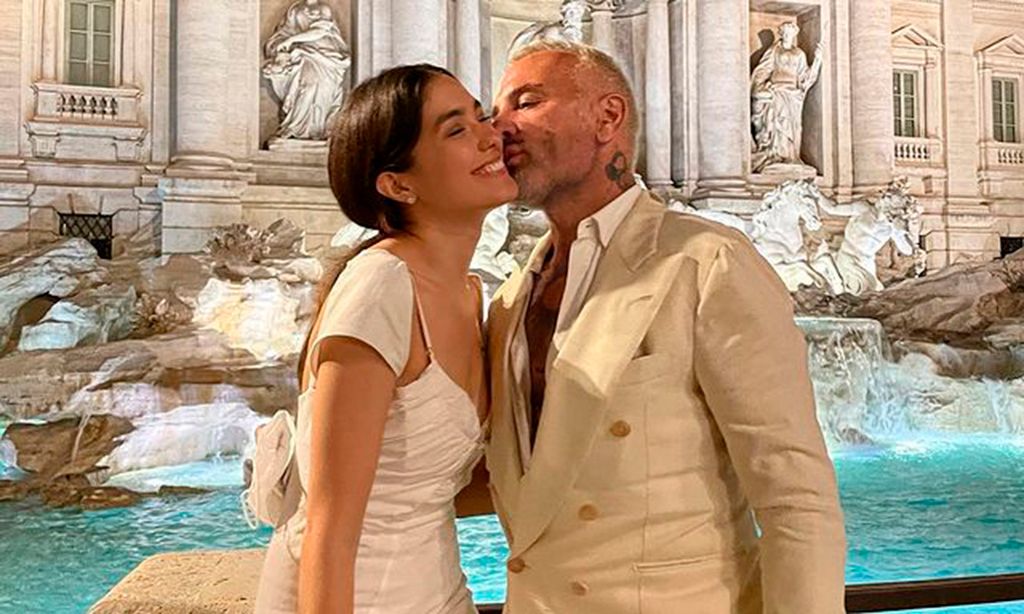 La 'dolce vita' de Gianluca Vacchi y Sharon Fonseca en Roma: se declaran su amor en la Fontana de Trevi