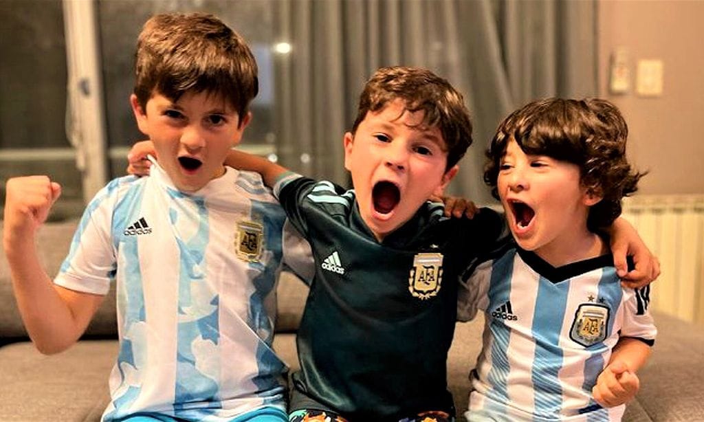 Los tres hijos de Messi le dedican una canción y corean la victoria de su padre en la Copa América