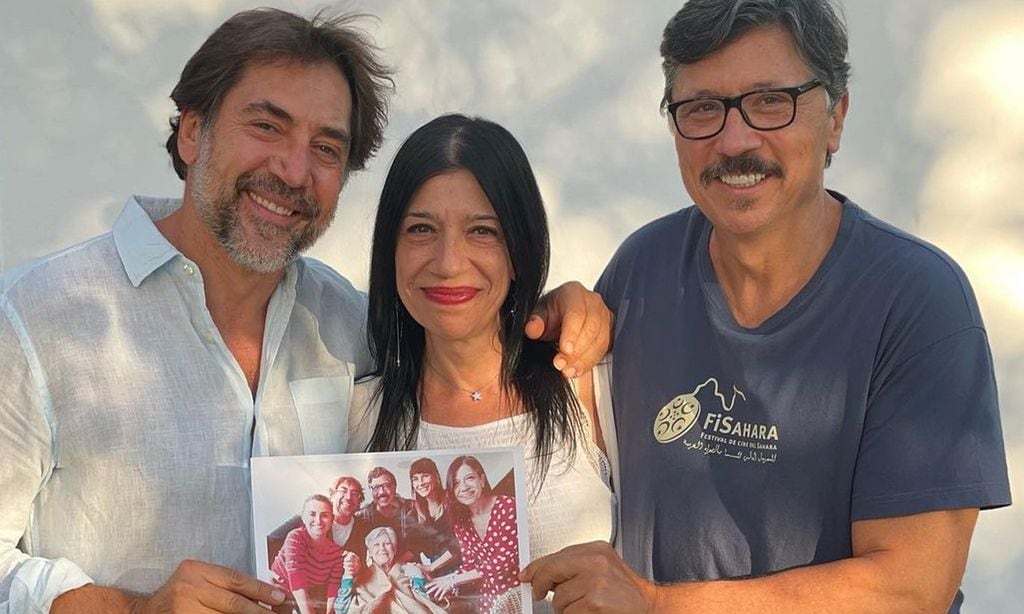 Carlos, Mónica y Javier Bardem