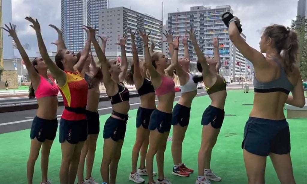 Ona Carbonell comparte un entrenamiento en suelo del equipo de sincronizada y es ... ¡espectacular!