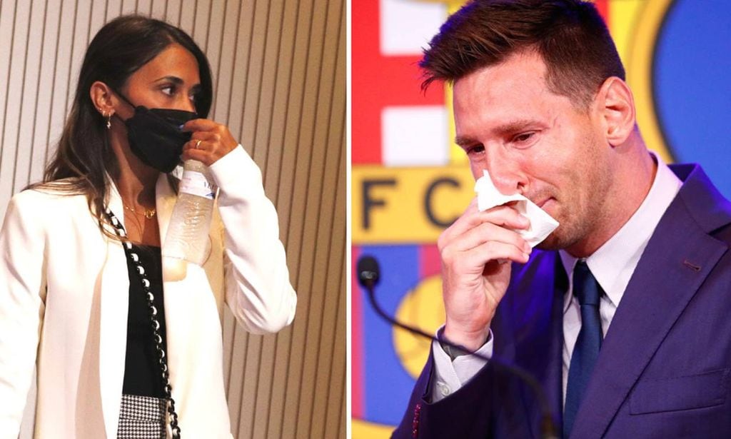 Messi, arropado por su mujer Antonela y sus tres hijos en su adiós al Barça entre lágrimas