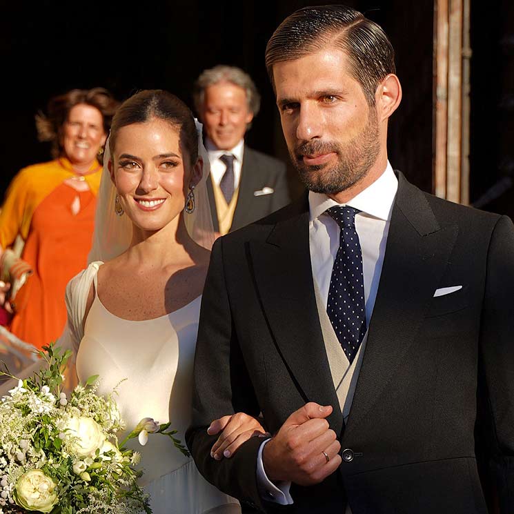  La felicidad de la duquesa de Huéscar, junto a su marido, en la boda de su hermano Jaime Palazuelo con Micaella Rubini