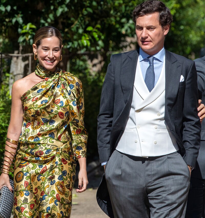 Belén Corsini, con Carlos FitzJames Stuart, feliz en la boda de su