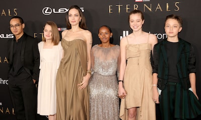 Angelina Jolie y sus hijos, cada uno en su estilo, deslumbran en el estreno de 'Eternals'
