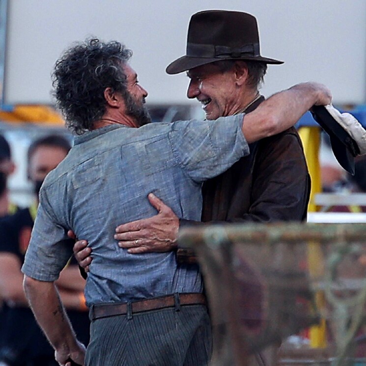 La amistad entre Harrison Ford y Antonio Banderas protagoniza el rodaje de 'Indiana Jones'