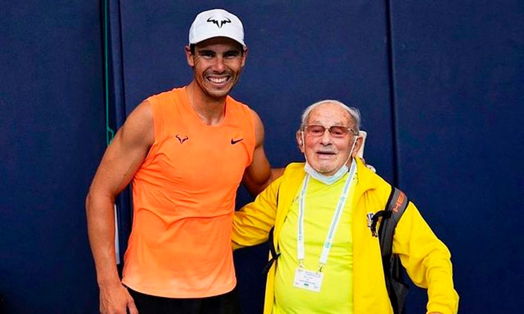Rafa Nadal cumple el sueño de un tenista de 97 años, que está en el Libro Guinness de los Récords