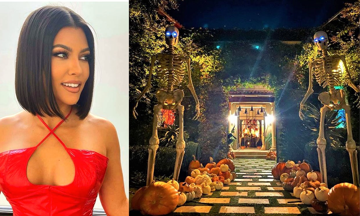 ¡De película! La impresionante decoración de Halloween de Kourtney Kardashian en su mansión 