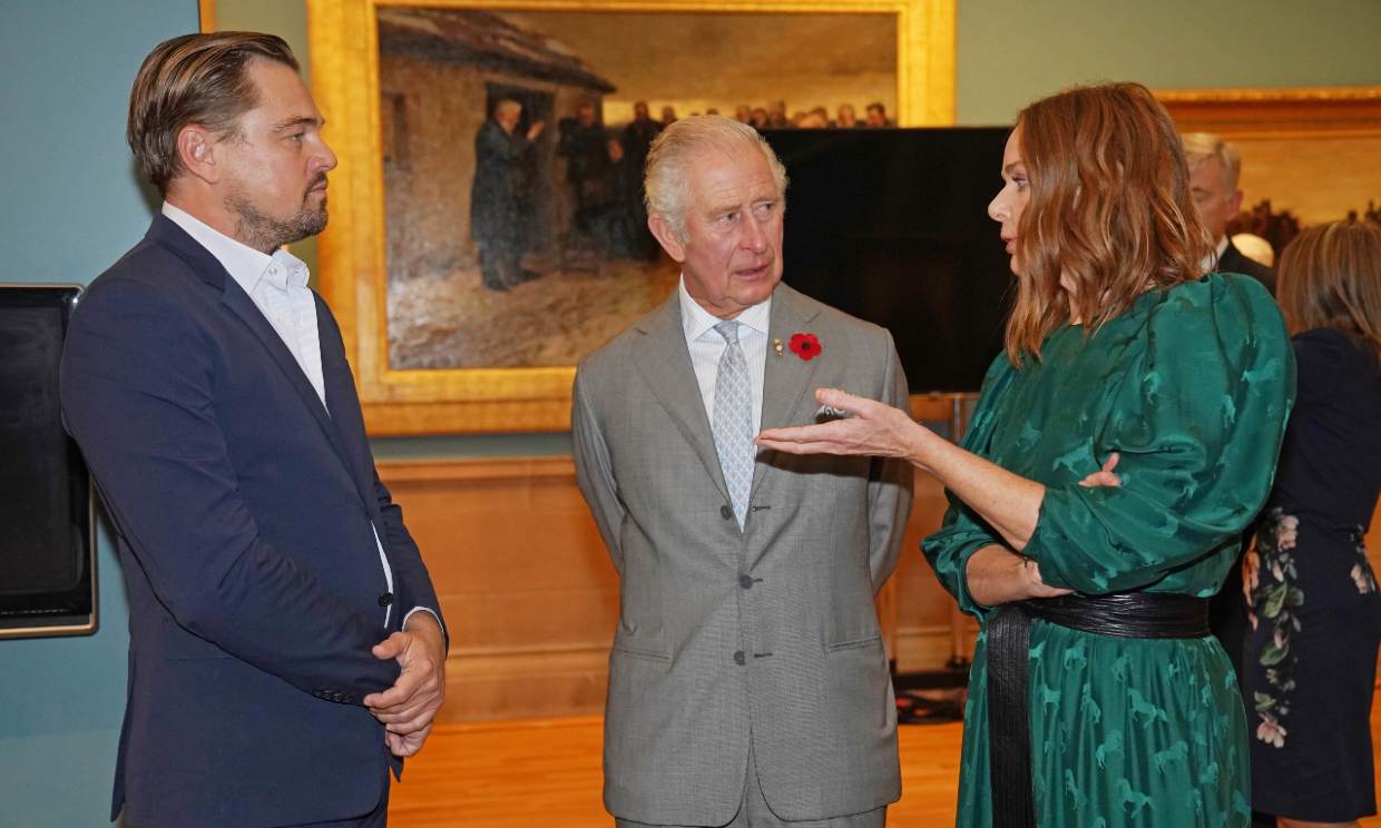 El príncipe Carlos junto a Leonardo DiCaprio y Stella McCartney