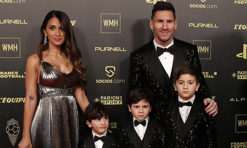 leo messi con su mujer y sus hijos