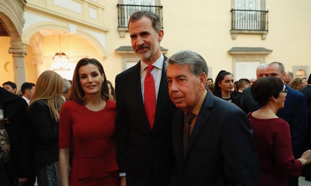 Manolo Santana, el rey Felipe y la reina Letizia