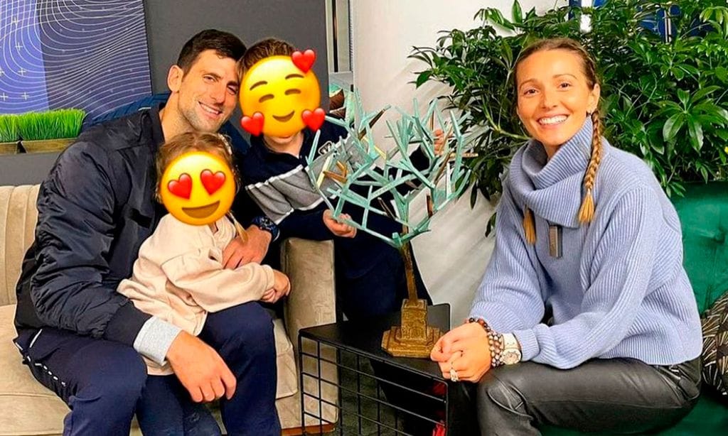 Jelena y sus dos hijos: el principal apoyo de Novak Djokovic tras ser deportado en Australia