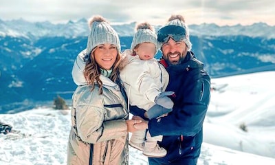 Las espectaculares imágenes de Elena Tablada en los Alpes Suizos junto a su marido y su hija Camila