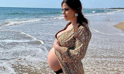 El espectacular posado en la playa de Marisa Jara en la cuenta atrás para dar a luz