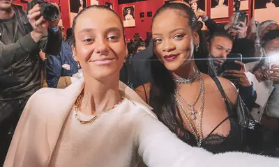 Victoria de Marichalar, como una auténtica estrella junto a Rihanna en la semana de la moda de París