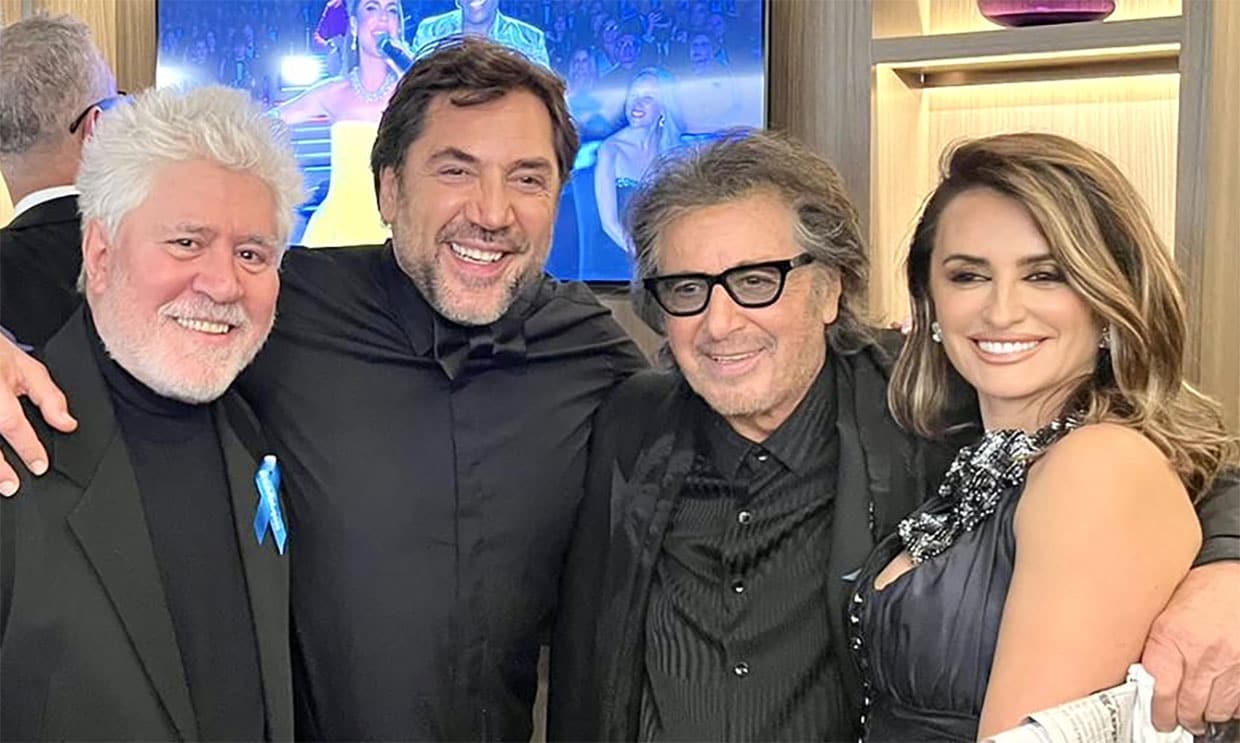 Almodóvar, Javier Bardem, Al Pacino y Penélope Cruz en los Oscars 2022