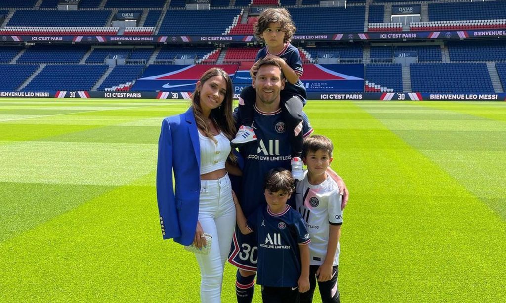 Los hijos de Antonela Rocuzzo y Leo Messi, dignos sucesores de su padre en un partido casero de fútbol