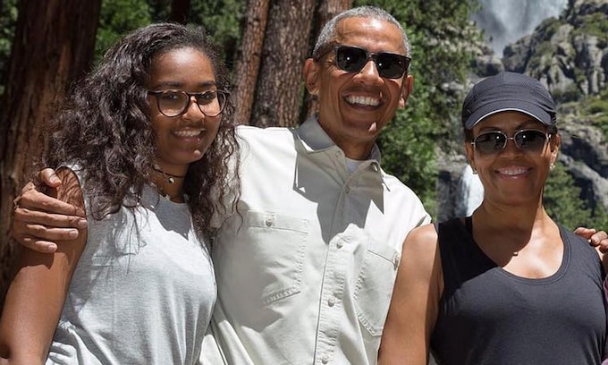 Los Obama con su hija Sasha