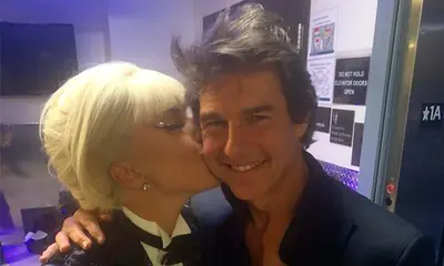 ¡Sorpresa! Tom Cruise y Lady Gaga sellan sus amistad con un apasionado beso