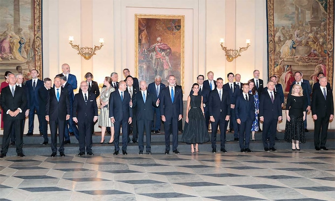 Foto de familia cena en el Palacio Real por la cumbre de la OTAN