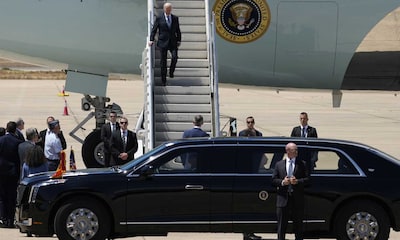 Así es ‘la Bestia’, la imponente limusina a prueba de bombas en la que Joe Biden recorre Madrid