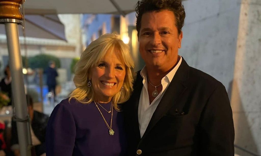 Carlos Vives con Jill Biden