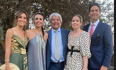 Fernando Verdasco, con Ana Boyer y su familia en el 'sí, quiero' de su prima Laura y Mariano Conde