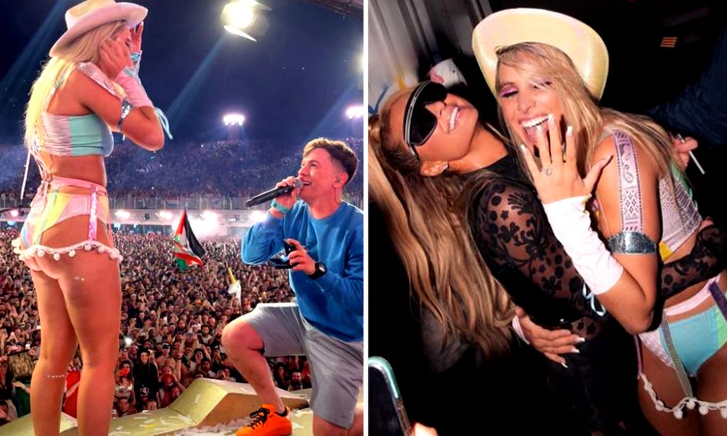 La original y emocionante pedida de mano a Lele Pons en Tomorrowland, con su amiga Paris Hilton de testigo