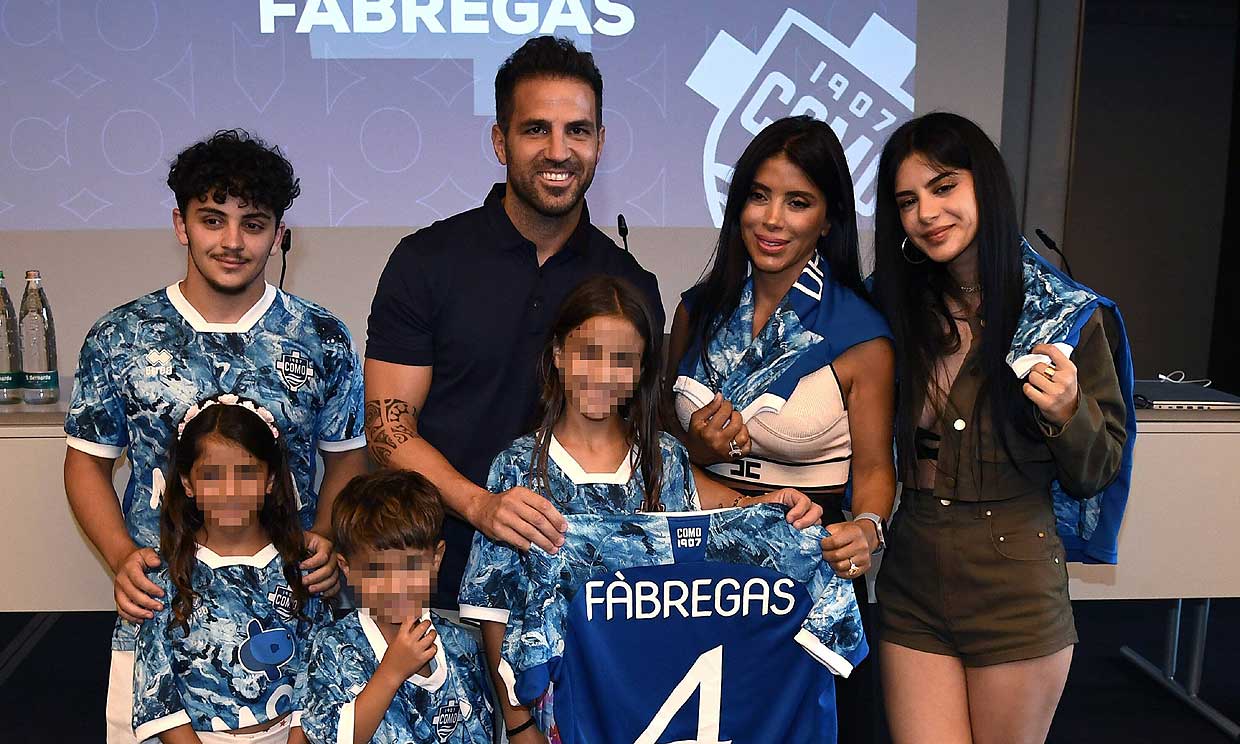 Cesc Fábregas y su familia 