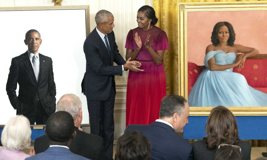 El fugaz regreso de Barack y Michelle Obama a la Casa Blanca