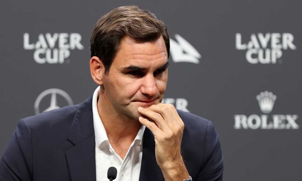 Federer se emociona en su primera rueda de prensa tras anunciar que se retira