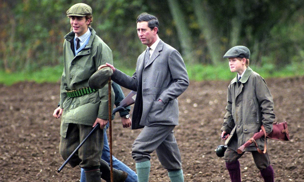 Carlos III de caza con sus hijos
