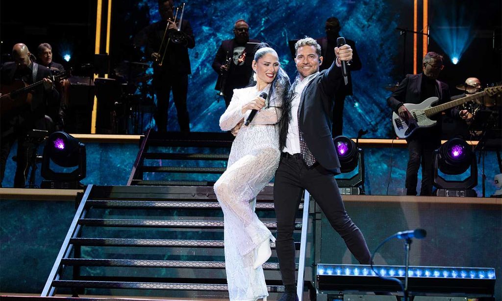 Rosa López cantando con David Bisbal 