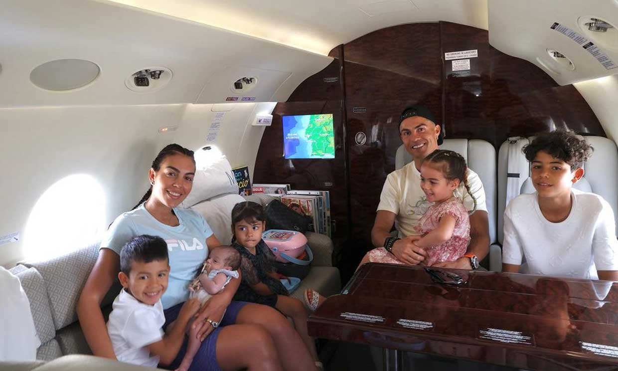 Giorgina, Cristiano Ronaldo y sus hijos
