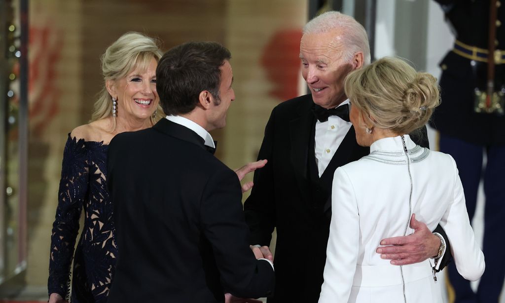 La complicidad con los Macron, el menú... los detalles de la primera cena de Estado de la era Biden