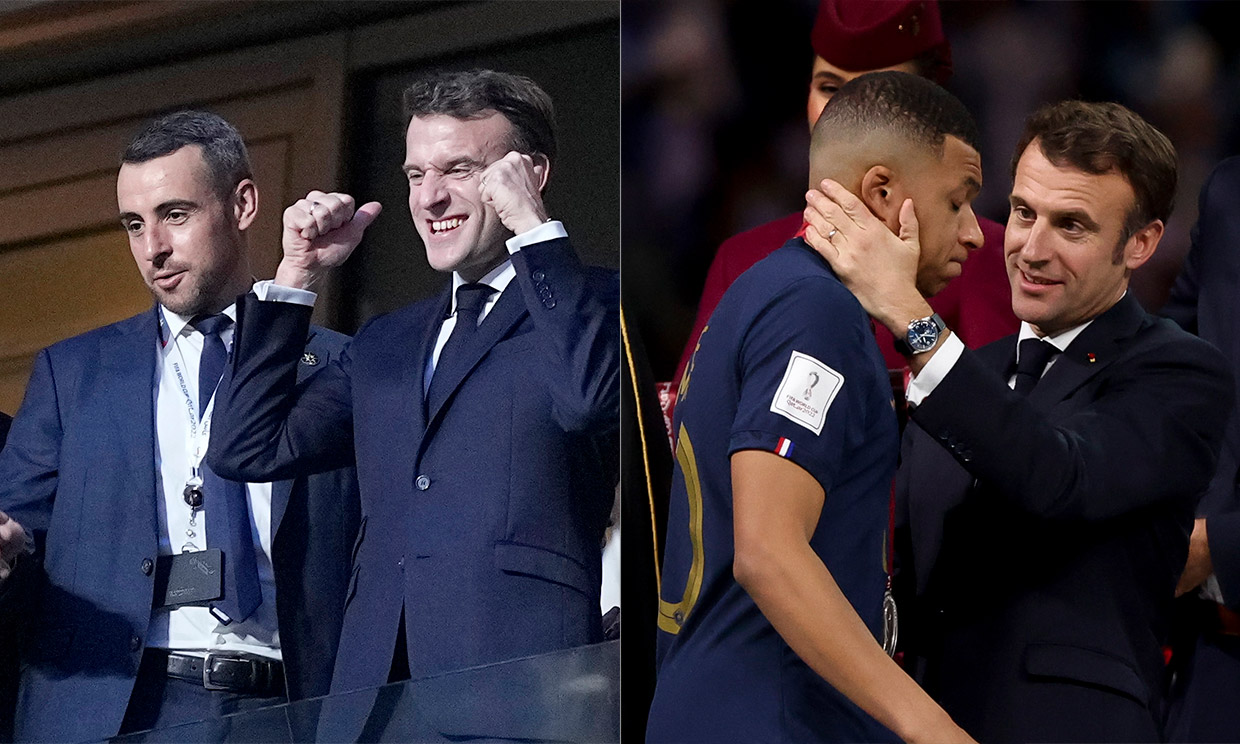 De la euforia a la decepción: Macron consuela a los jugadores franceses tras la derrota en Qatar