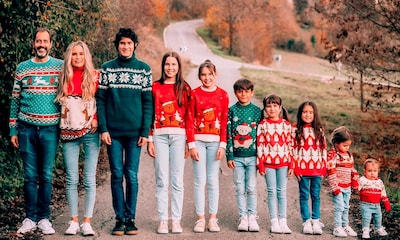 La tierna felicitación de Navidad de Verdeliss con sus ocho hijos y ¡Deva ya de pie!