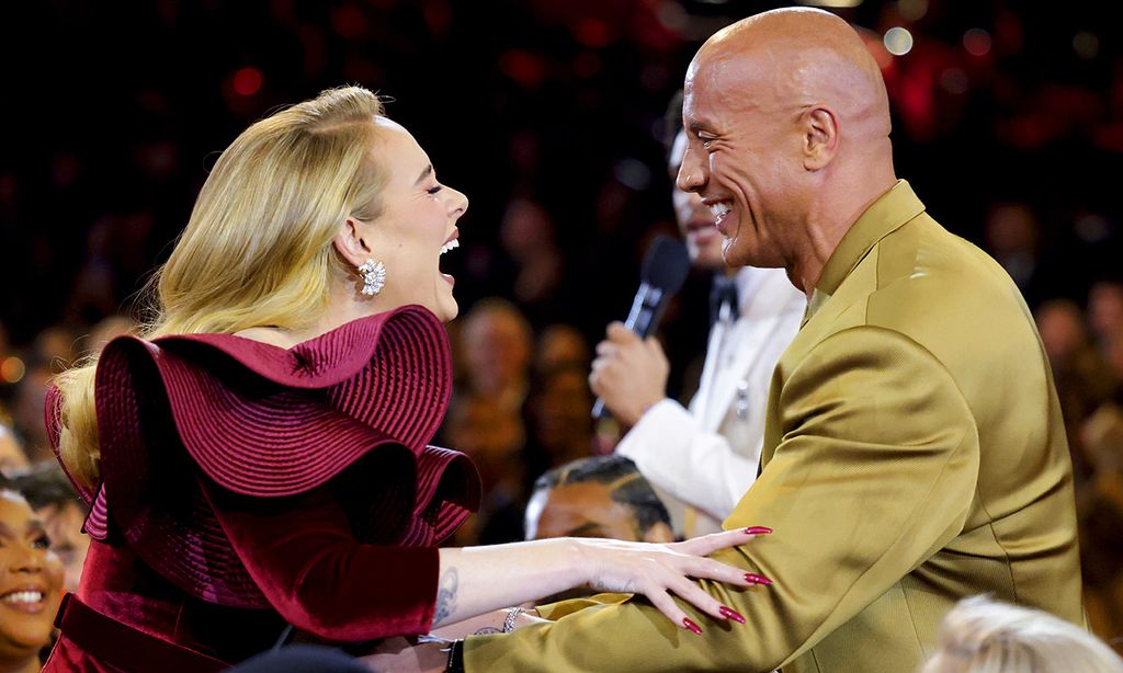 Adele cumple su sueño de conocer a Dwayne Johnson (y su reacción no puede ser mejor)