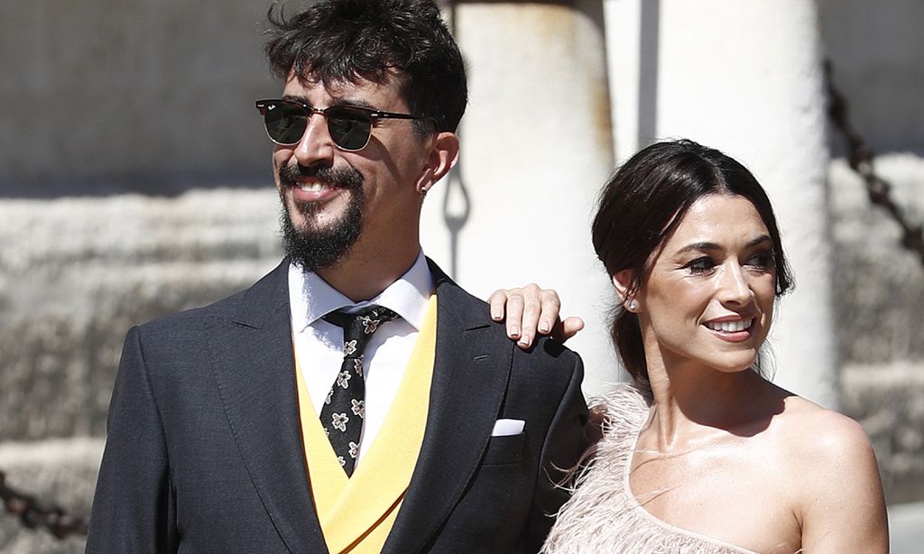 Jorge Marrón y Arancha Morales en la boda de Sergio Ramos