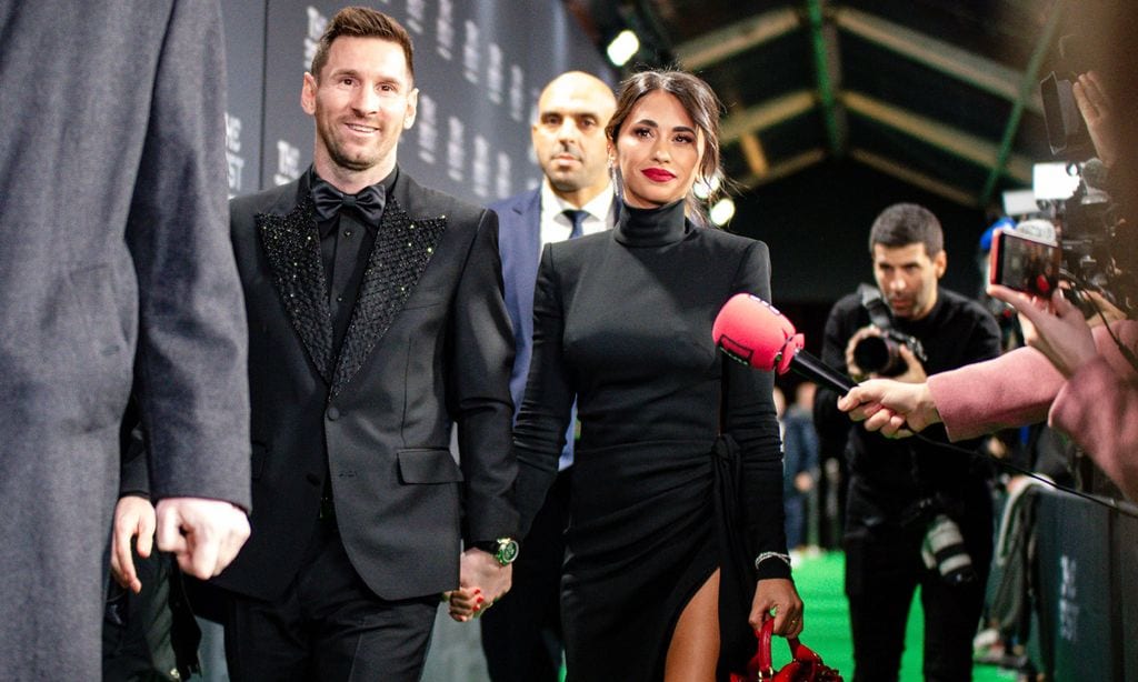 Leo Messi acompañadao de su mujer, Antonela Roccuzzo, en los premios The Best