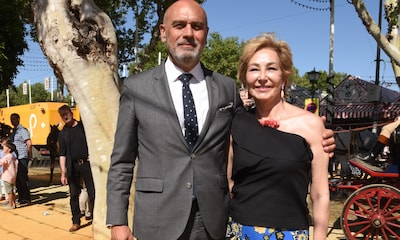 Ana Rosa Quintana y su marido, más enamorados que nunca, se despiden de la Feria de Abril en la Maestranza