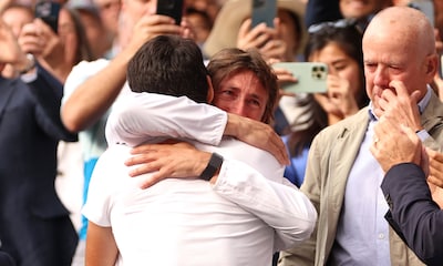 Las lágrimas de Juan Carlos Ferrero tras el triunfo de Carlos Alcaraz en Wimbledon