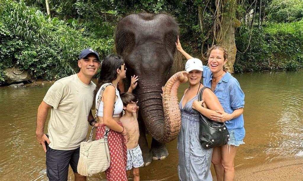 Las idílicas vacaciones en familia de Jaydy Michel entre elefantes y posados en bikini