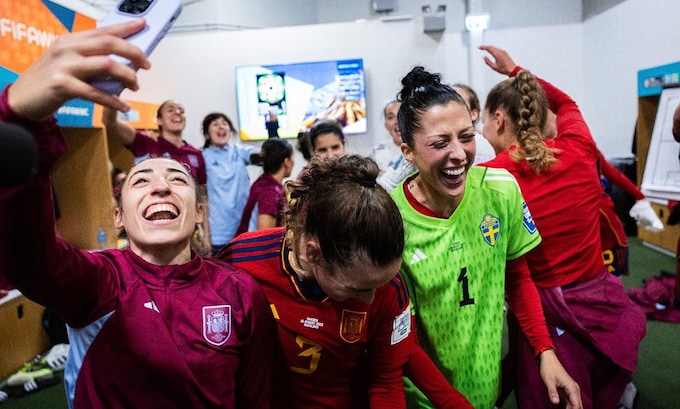 La celebración de la selección española